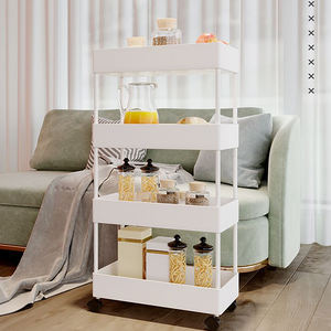 핫 세일 3 층 금속 보관 홀더 및 바퀴 선반 가정용 주방 욕실 보관 카트 - Product Image 2