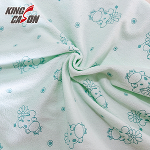 Kingcason directo de fábrica antiarrugas colorido tejido acogedor patrón personalizado estampado pegado tela súper suave para textiles para el hogar - Product Image 4