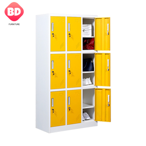 Armadietti di Stoccaggio Personalizzabili <span class=keywords><strong>a</strong></span> 9 Ante con Serratura <span class=keywords><strong>a</strong></span> Chiave in Acciaio Laminato <span class=keywords><strong>a</strong></span> Freddo Verniciato <span class=keywords><strong>a</strong></span> Polvere Resistente - Product Image 1