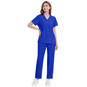 42168 Custom Scrubs cuello con cremallera <span class=keywords><strong>Hui</strong></span> <span class=keywords><strong>Kang</strong></span> ropa de trabajo personalizada mono uniformes médicos personalizados - Product Image 1