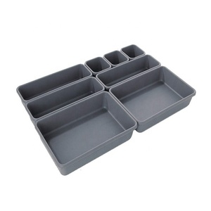 Cajón de suministros para el hogar, caja de almacenamiento de plástico, combinación de artefactos separados, organización de escritorio de almacenamiento de cosméticos de 8 piezas - Product Image 5