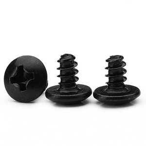Vis autotaraudeuses à tête Phillips noire M3 M3.5 M4, tête plate, métriques, en acier au carbone, qualité industrielle, grade A, niveau 4.8 - Product Image 4