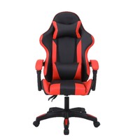 Chaise de jeu E-sports, dossier haut, inclinable, appui-tête, hauteur réglable, pivotante, en cuir, ergonomique, pour la maison/le bureau