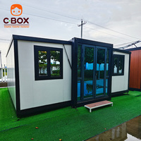 Maison conteneur extensible Cbox, logement portable, maison conteneur modulaire préfabriquée à double aile extensible
