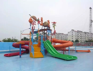 Toboganes de Agua para Parques Acuáticos en Venta, Medianos, de Fibra de Vidrio, Juegos de Parque Acuático Comerciales, Estilo Oceánico, Nuevos, de Verano, con Dinosaurios, para Niños - Product Image 4