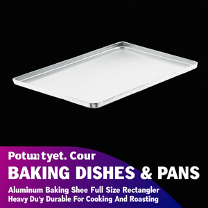 Teglia da forno in alluminio rettangolare di dimensioni standard, resistente e durevole, per cucinare e arrostire - Product Image 3
