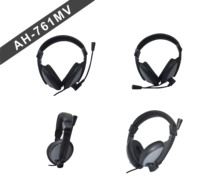 Casque filaire supra-auriculaire réglable et extensible, avec grands coussinets doux, pour PC, ordinateur portable, jeux, bureau et vidéoconférence