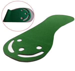 top quality foot shaped golf putting mat for practice & 3 hole golf putting carpet