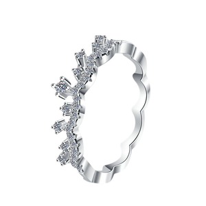 <span class=keywords><strong>Anello</strong></span> in Argento Sterling 925 Stile Punk con Corona da Principessa, Fascia con Gemme CZ, Taglio Ovale, Placcato in Rodio per Matrimoni e Feste - Product Image 5