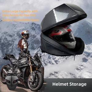 Sac à dos LED pour moto, sac pour casque intégral de moto, sac à dos unisexe à double épaule motif fibre de carbone - Product Image 5