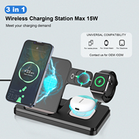Sélection d'usine Chargeur sans fil 3 en 1 15W Station de charge magnétique multifonction 3 en 1 pour appareil mobile série I