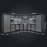 Système de rangement modulaire à tiroirs pour garage et atelier, armoire à outils industrielle personnalisée OEM avec établi mobile