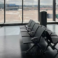 Chaises d'attente modernes en acier inoxydable pour salles d'attente d'hôpitaux, gares, hôtels, métros, aéroports, écoles et gymnases