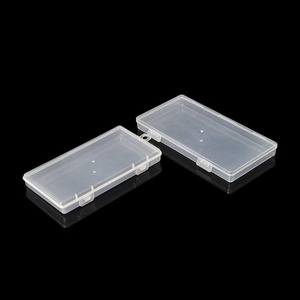 Transparent Plastic Storage Box Rectangular PP Flip Top Lightweight Jewelry Case Card Box With Lid For Organizing Small Items - Product Image 1