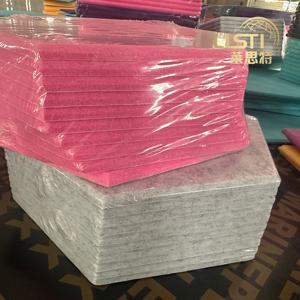 แผงอะคูสติกสีชมพูเทาหกเหลี่ยม-12แพ็คออกแบบ DIY ไอเดียสำหรับสตูดิโอตกแต่งสำนักงานตัด<span class=keywords><strong>เสียง</strong></span>รบกวน - Product Image 1