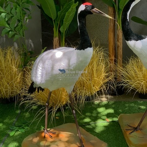 Modèle d'animal animatronique grandeur nature pour l'intérieur, simulation de <span class=keywords><strong>grue</strong></span> à tête rouge, modèle à vendre - Product Image 4