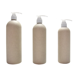 Bouteille de <span class=keywords><strong>paille</strong></span> de blé biodégradable naturelle 500ml 750ml 1000ml Bouteille de shampooing et de lotion pour le corps légère pressée - Product Image 5
