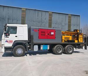 Op Vrachtwagen Gemonteerde Boorgat Boorplatform Met Motor Luchtcompressor Waterputboormachine - Product Image 3