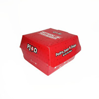 Boîtes à hamburger en carton ondulé rouge jetables SP2681