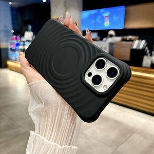 Funda para iPhone 17 Pro Max, de silicona líquida con diseño de ondas, magnética, de cobertura total y anticaídas. - Product Image 5