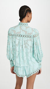 <span class=keywords><strong>Camicetta</strong></span> a maniche lunghe <span class=keywords><strong>con</strong></span> pieghe in Chiffon da donna - Product Image 3
