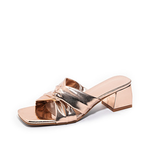 <span class=keywords><strong>Sandales</strong></span> à talons en <span class=keywords><strong>cuir</strong></span> effet miroir pour femmes, couleurs personnalisables, mules à talons hauts, <span class=keywords><strong>sandales</strong></span> de luxe pour femmes - Product Image 4