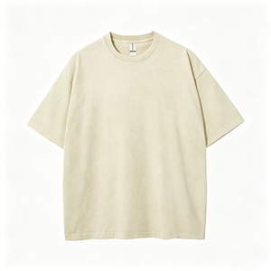 Custom Logo Vintage Acid Washed T Shirt Men Distressed Heavyweight Cotton Blank Oversized Tshirt 100% Cotton for Men's T-shirt - Product Image 1