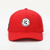 Gorra de Béisbol Personalizada de 6 Paneles, Estructurada, 100% Poliéster, Impermeable, con Perforaciones Cortadas a Láser, Secado Rápido, Unisex, Ajustable, Deportiva