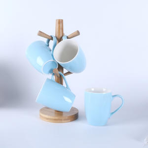 Sky Blue Ceramic <b>Mug</b> Solid Color Coffee Cup For Giveaways 50 Pieces Per Bag From Zhuzhou Liling HB008 - Product Image 2
