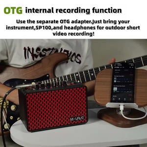 Amplificateur de guitare/basse portable M-VAVE SP100 avec 9 voix, 16 effets, batterie rechargeable, enregistrement OTG, haut-parleur BT sans fil - Product Image 5