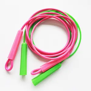 Cuerda de saltar de PVC para deportes, cuerda de saltar resistente, ajustable, de Color clásico, se puede usar para Educación Física
