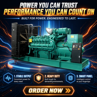 Pan Valley 1500kW/1875kVA Hochleistungs-Dieselgenerator mit offenem Rahmen 380V 50/60Hz Notstromversorgung für Große Einkaufszentren Hotels