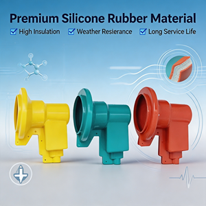 Cache-terminal en caoutchouc silicone sur mesure pour isolation et protection <span class=keywords><strong>anti</strong></span>-poussière des têtes de poteaux basse tension de transformateurs - Product Image 2