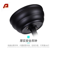 Ventilateur de plafond noir mat de style nordique, 4 pales en plastique, télécommande, faible bruit (<18 dB), haute efficacité, minuterie, hôtel, extérieur