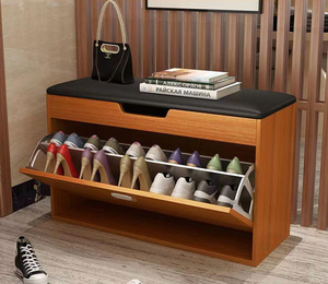 Entryway Furniture Modern Wooden Shoe Rack Cabinet Small Shoe <strong>Storage</strong> <strong>Bench</strong> With Soft <strong>Seat</strong> Cushion - Product Image 5