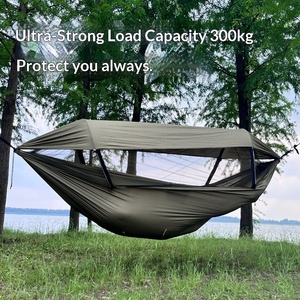 Hamac de camping portable avec <span class=keywords><strong>moustiquaire</strong></span>, 300 kg, en nylon, avec auvent pare-soleil intégré, pour le camping en plein air - Product Image 1