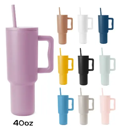 Custom Thermos Stanley Sippy Drink Vacuüm Mok Cups Roestvrij Staal Geïsoleerde Waterflessen 40/50Oz Met Handvat Deksels En Stro