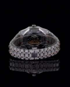 Relojes Mecánicos Automáticos Personalizados de la Mejor Calidad, Reloj Deportivo con Diamantes y Moissanita, Función de Fecha, Caja de Acero Estilo Hip Hop para Hombre y Mujer - Product Image 5