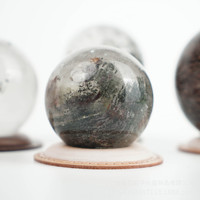 Esfera de Cristal Fantasma Blanco Natural, Bola de Cristal Pulida, Globo de Piedra Preciosa para Decoración del Hogar, Colección de Regalos