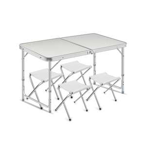 <span class=keywords><strong>Mesa</strong></span> y sillas <span class=keywords><strong>de</strong></span> camping <span class=keywords><strong>de</strong></span> 6 pies, <span class=keywords><strong>mesa</strong></span> <span class=keywords><strong>de</strong></span> <span class=keywords><strong>picnic</strong></span> plegable portátil con sillas, <span class=keywords><strong>mesa</strong></span> <span class=keywords><strong>de</strong></span> playa Plegable ligera para fiesta - Product Image 1