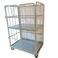 Carro de Logística de Cuatro Ruedas de Acero Inoxidable de Alta Calidad, Carro Plegable para Almacenamiento y Transporte, Personalizable OEM