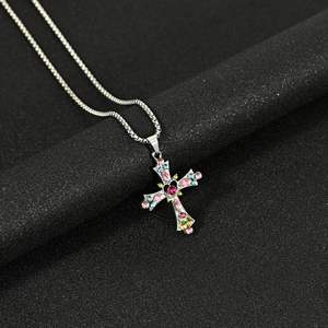 À la mode masculin Hip Hop segmenté croix Alternative jeunesse Culture cadeau collier ras du cou pour Punk sous-culture accessoire de mode - Product Image 3