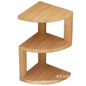 Wooden Corner <b>Shelf</b> 3 Tier Solid Wood Storage Rack For Living Room <b>Desktop</b> Organization Multipurpose Standing Type - Product Image 5