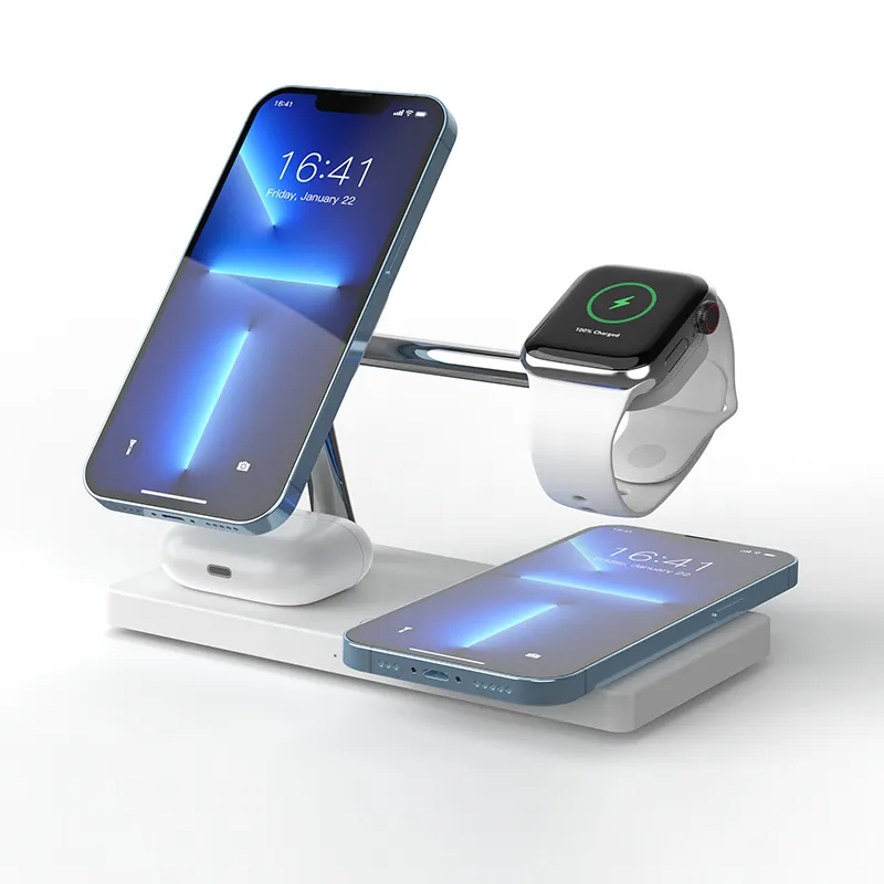 New Product Wireless Magnetic Charger 6 in 1 Wireless Charger Dock Station For iPhone For Apple Watch For Samsung Galaxy Watch