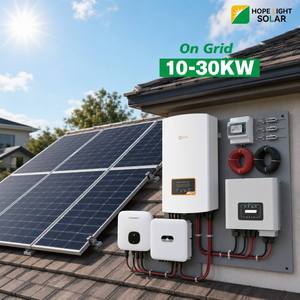 ระบบแผงโซลาร์เซลล์แบบครบชุดพร้อมอินเวอร์เตอร์ MPPT 10kw 20kw ชุดโซลาร์เซลล์แบบเชื่อมต่อกับระบบไฟฟ้า - Product Image 1