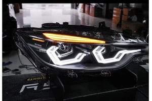 <span class=keywords><strong>Serie</strong></span> 3 13-19 F30/F35 versión americana con luces amarillas quinta generación OSS <span class=keywords><strong>cuatro</strong></span> cerca ocho lejos toque de faros azules - Product Image 6