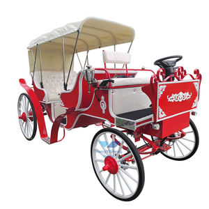 Carruaje de 4 ruedas eléctrico real de lujo con caballos, personaliza una variedad de colores para visitas de boda opcionales - Product Image 1