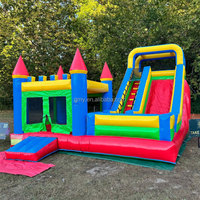 Château gonflable à prix abordable avec toboggan, structure de saut commerciale, château gonflable pour l'extérieur