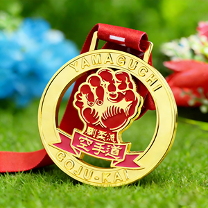 Médailles et Trophées Personnalisés en Métal pour Enfants, Or et Argent, 2 Pouces, Karaté International, Artisanat Sportif - Product Image 1