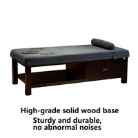 Table de beauté moderne, mobilier de salon de luxe, lit de massage réglable en bois pour hôtel, spa, soins du corps, soins du visage, cils